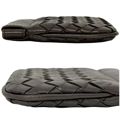 Bottega Veneta Coin Case Brown Intrecciato 189987