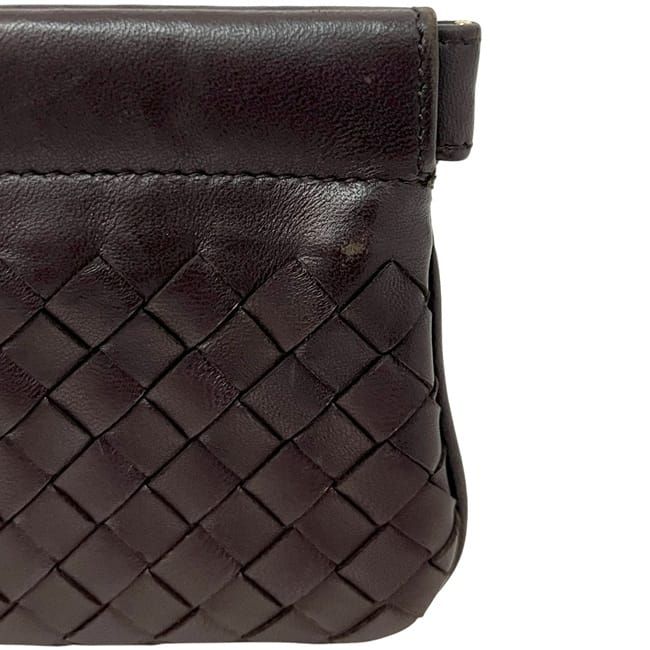 Bottega Veneta Coin Case Brown Intrecciato 189987