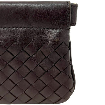 Bottega Veneta Coin Case Brown Intrecciato 189987
