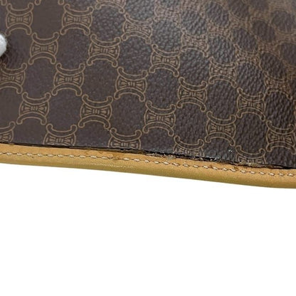 Celine Shoulder Bag Brown Macadam Crossbody PVC Leather