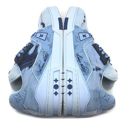 Louis Vuitton LV Trainer Line Monogram Denim Bleached Sneakers Made In 2024