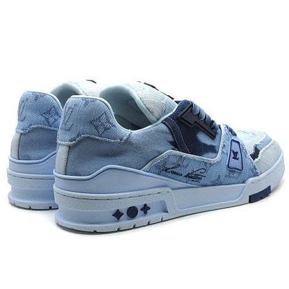 Louis Vuitton LV Trainer Line Monogram Denim Bleached Sneakers Made In 2024