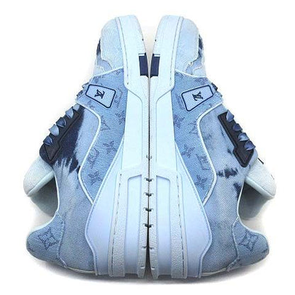 Louis Vuitton LV Trainer Line Monogram Denim Bleached Sneakers Made In 2024