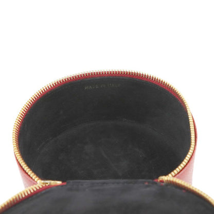 Chanel Chanel Jewelry Case Box Accessory Pouch Caviar Leather Red Vintage