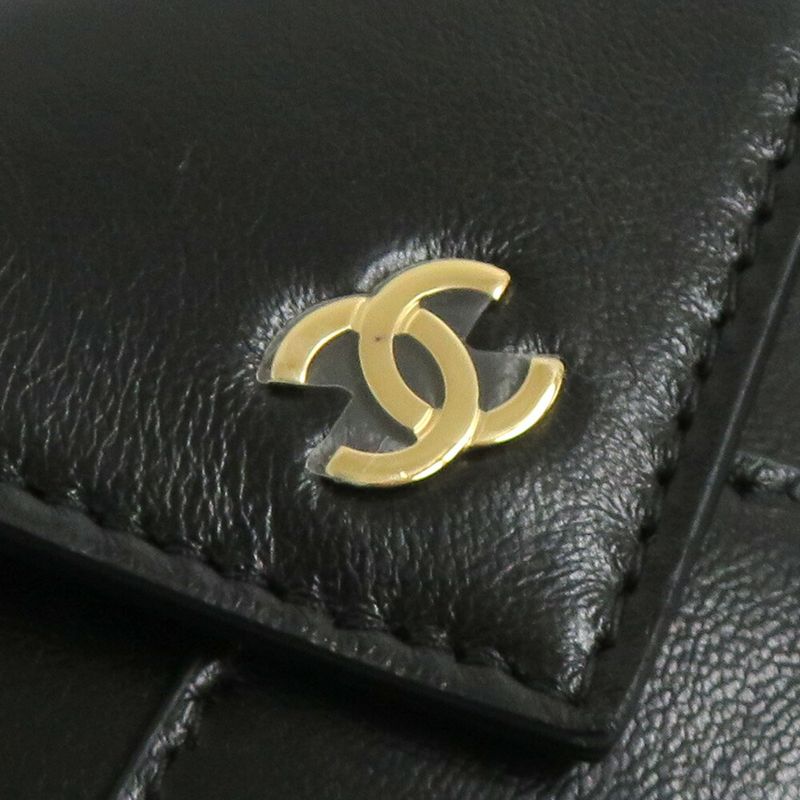 Chanel Christmas Limited Card Case Ap5041 2026ss Cuffskin Black