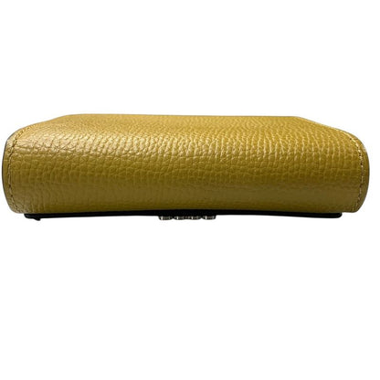 3727 Loewe Anagram Flap Wallet Bifold Wallet C821l57x01 Yellow Series Used