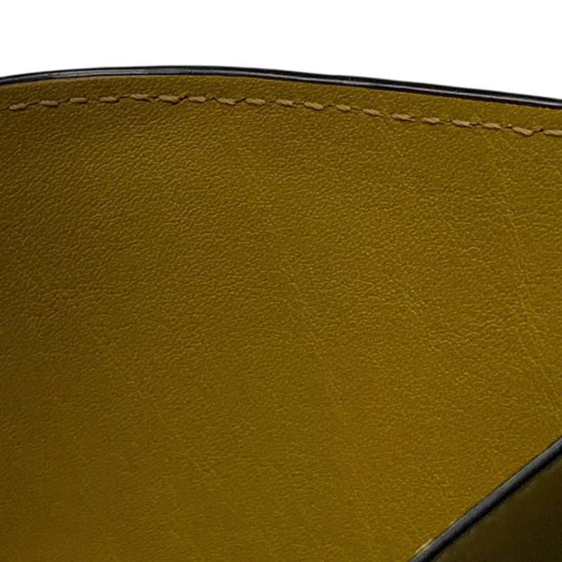 3727 Loewe Anagram Flap Wallet Bifold Wallet C821l57x01 Yellow Series Used