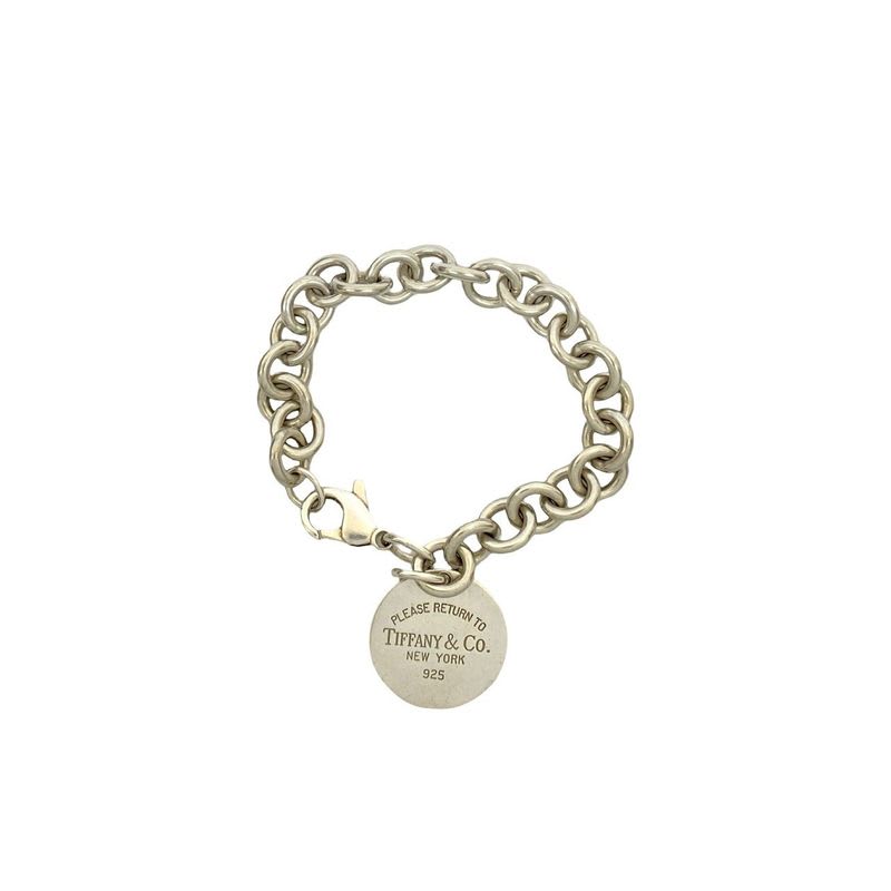 Tiffany & Co Return To Oval Bracelet Silver 925 Chain Bangle