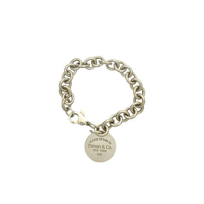 Tiffany & Co Return To Oval Bracelet Silver 925 Chain Bangle