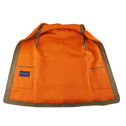 Louis Vuitton Coat With Inner Khaki Orange Notation Size 44 Hfk85egyw