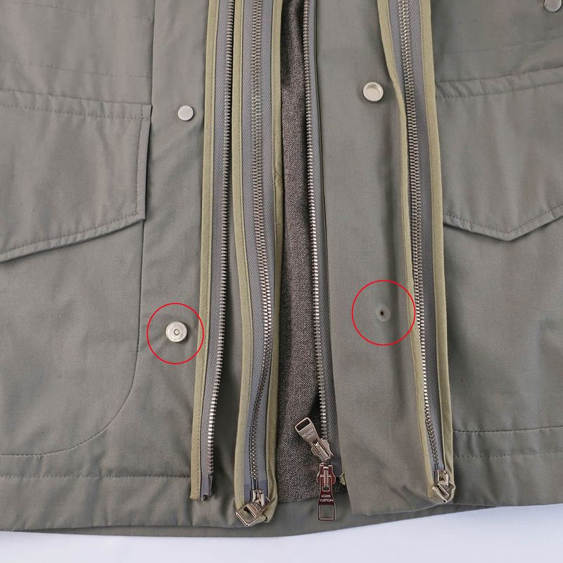 Louis Vuitton Coat With Inner Khaki Orange Notation Size 44 Hfk85egyw