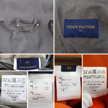 Louis Vuitton Coat With Inner Khaki Orange Notation Size 44 Hfk85egyw