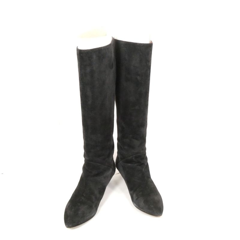 Bottega Veneta Long Boots 36.5 Suede Wedge Sole