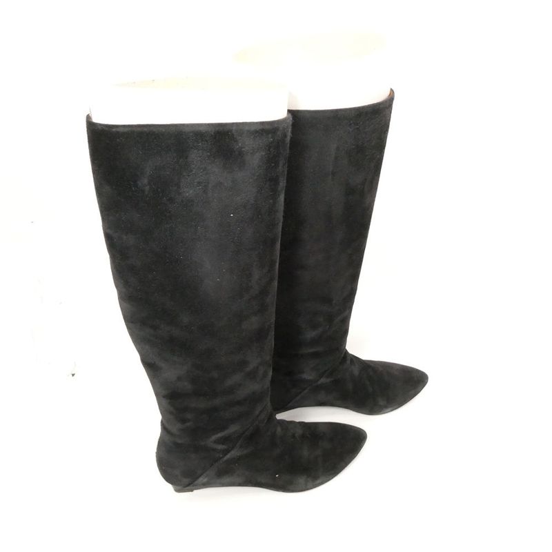 Bottega Veneta Long Boots 36.5 Suede Wedge Sole