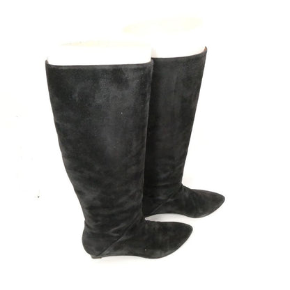 Bottega Veneta Long Boots 36.5 Suede Wedge Sole