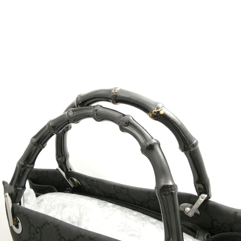 Gucci GG Nylon Bamboo Handbag Tote