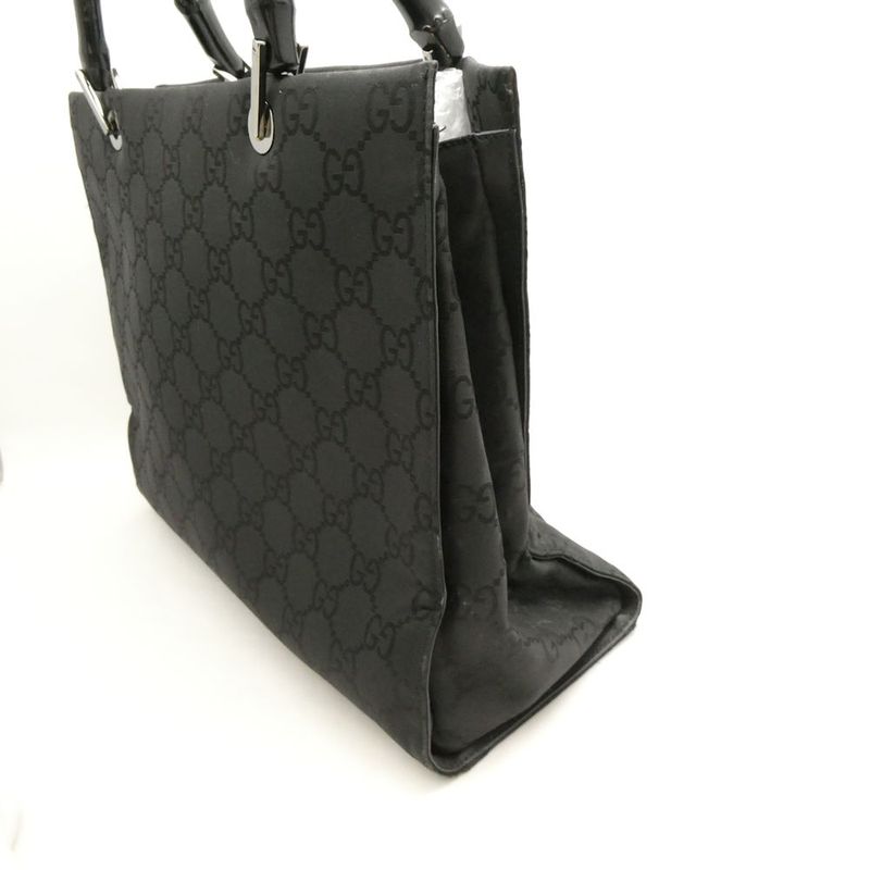 Gucci GG Nylon Bamboo Handbag Tote