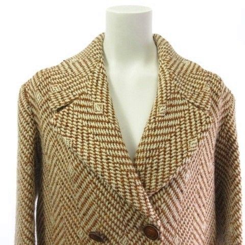 Gucci Kids Square G Interlocking Wool Long Coat Double 737806xwaxy 12 150 Brown