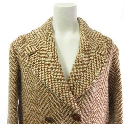 Gucci Kids Square G Interlocking Wool Long Coat Double 737806xwaxy 12 150 Brown