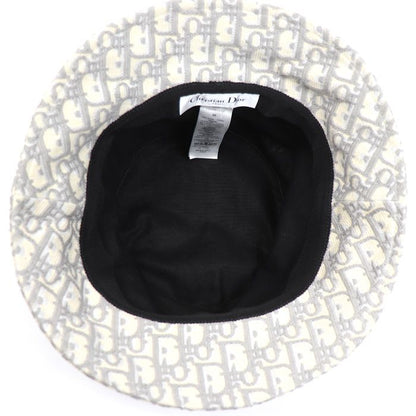 Dior Trotter Oblique Bucket Hat Ivory Gray 11 Dob923 I132 Unisex