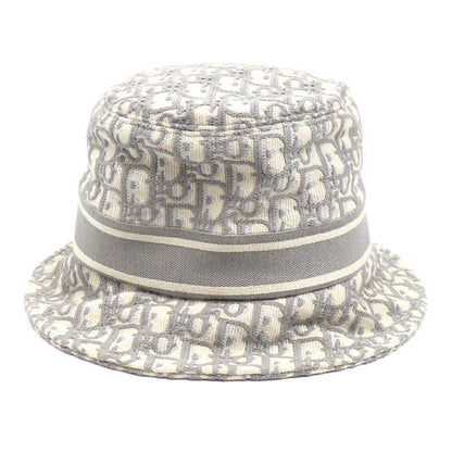 Dior Trotter Oblique Bucket Hat Ivory Gray 11 Dob923 I132 Unisex