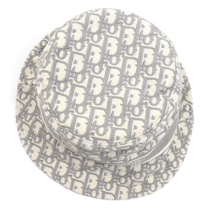 Dior Trotter Oblique Bucket Hat Ivory Gray 11 Dob923 I132 Unisex