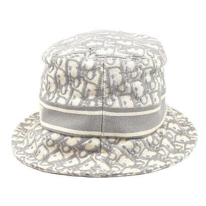 Dior Trotter Oblique Bucket Hat Ivory Gray 11 Dob923 I132 Unisex