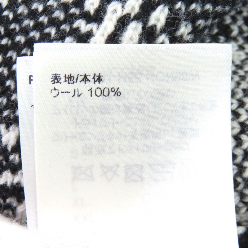 △louis Vuitton 100% Wool Thistle Jacquard V-neck Knit Cardigan Black S With