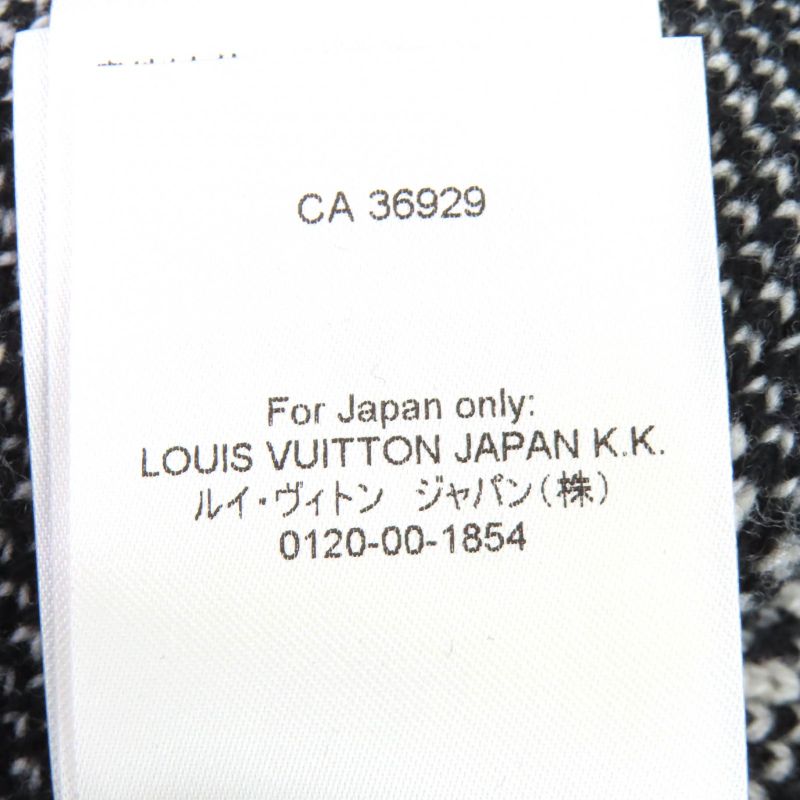 △louis Vuitton 100% Wool Thistle Jacquard V-neck Knit Cardigan Black S With