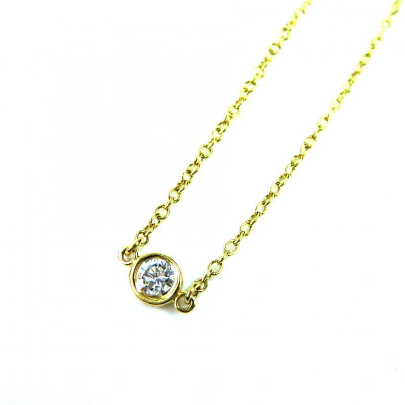 Beautiful item◇tiffany & Co Tiffany Elsa Peretti Visor Yard 750yg Diamond approx. 0.03ct 1P Bracelet Yellow Gold