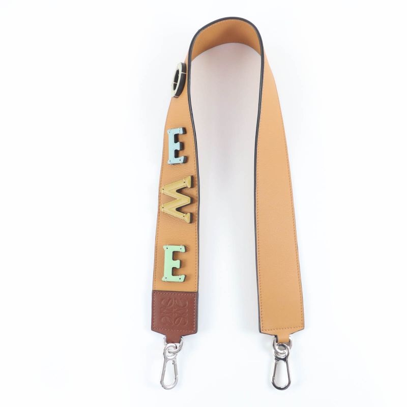 Loewe Logo Anagram Leather Shoulder Strap Brown Multicolor Silver Hardware Made