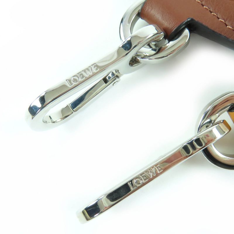 Loewe Logo Anagram Leather Shoulder Strap Brown Multicolor Silver Hardware Made