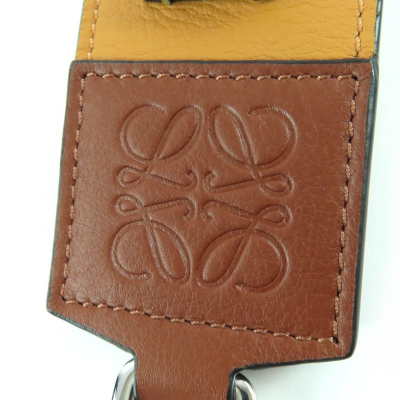 Loewe Logo Anagram Leather Shoulder Strap Brown Multicolor Silver Hardware Made