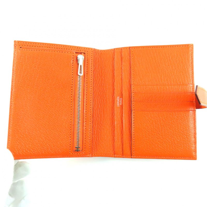 ◇hermes Bearn Compact Chevre Silver Hardware Purchased In 2025 Compact Wallet