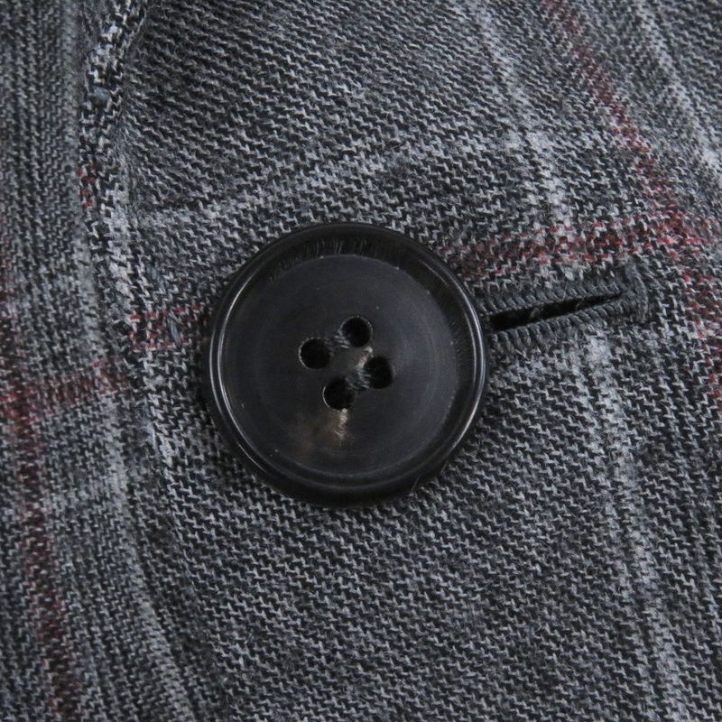 □hermes 100% Wool Check Pattern Sur Mesure Bespoke Single Suit Top And Bottom