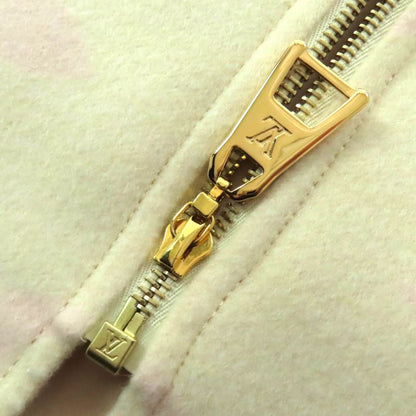 ◇louis Vuitton Fids06 Wool Silk Giant Monogram Front Zip Sleeveless Dress Ivory