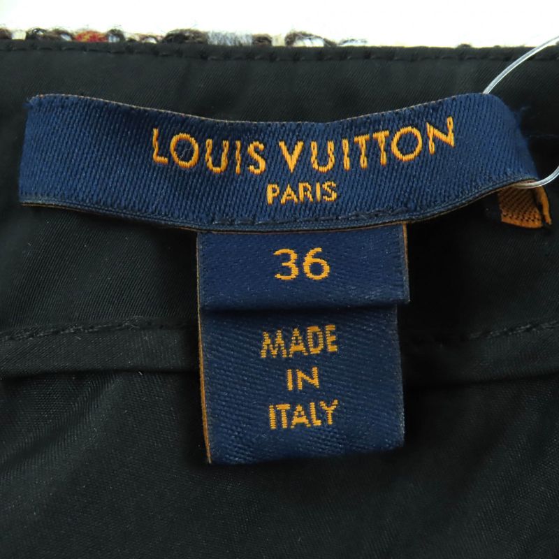 ◇louis Vuitton Fndr50 Wool Mohair Blend Monogram Tweed Dress Multi 36 With