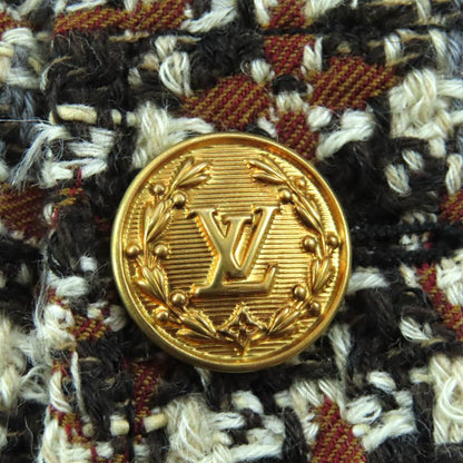 ◇louis Vuitton Fndr50 Wool Mohair Blend Monogram Tweed Dress Multi 36 With
