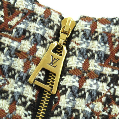 ◇louis Vuitton Fndr50 Wool Mohair Blend Monogram Tweed Dress Multi 36 With