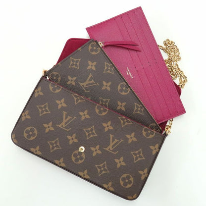 Louis Vuitton Pochette Félicie M81896 Monogram Chain Shoulder Clutch