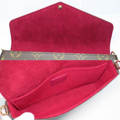 Louis Vuitton Pochette Félicie M81896 Monogram Chain Shoulder Clutch