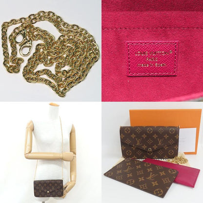 Louis Vuitton Pochette Félicie M81896 Monogram Chain Shoulder Clutch