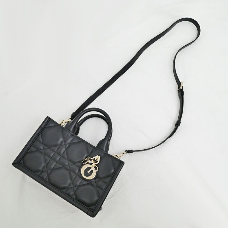Dior Book Tote Handbag Mini Shoulder Macro Kana Jukafu Black S55730whp_m