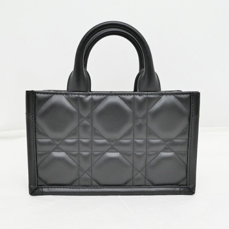 Dior Book Tote Handbag Mini Shoulder Macro Kana Jukafu Black S55730whp_m