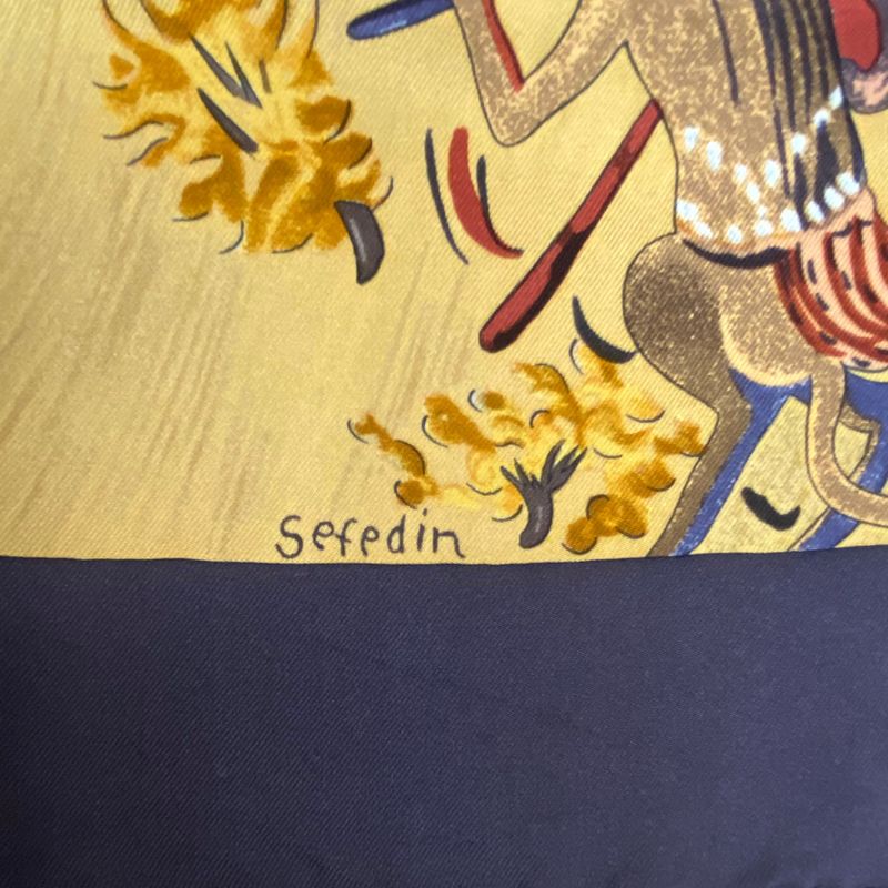 Hermes Kare90 Scarf Silk Kuggor Tree Kuggor Tree Brown