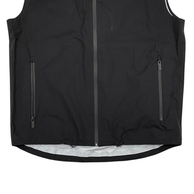 Prada Vest Linea Rossa Logo Sgn995 S182 1SYD 48 Size Nylon With Hood Black