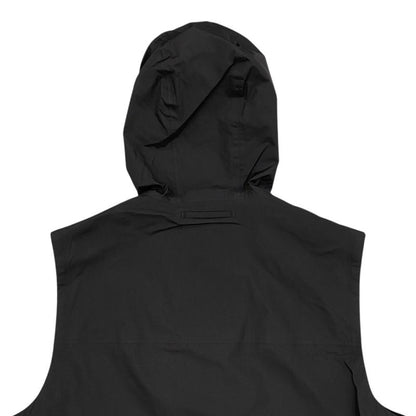 Prada Vest Linea Rossa Logo Sgn995 S182 1SYD 48 Size Nylon With Hood Black