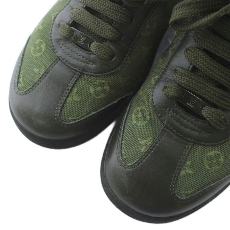 Louis Vuitton Monogram Mini Sneakers Canvas Leather Low Cut 36.5 23.5cm