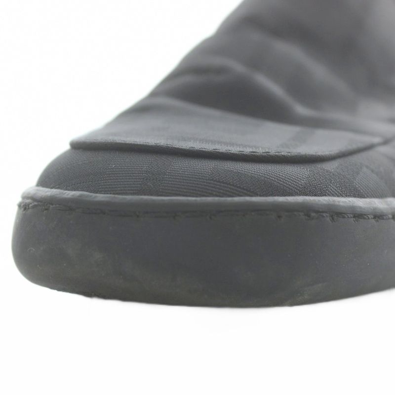 Fendi Slip-on Sneakers Low-cut Logo All-over Pattern Black XZ • GY18