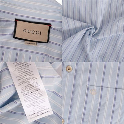 Gucci Shirt Long Sleeve GG Embroidery Stripe Co